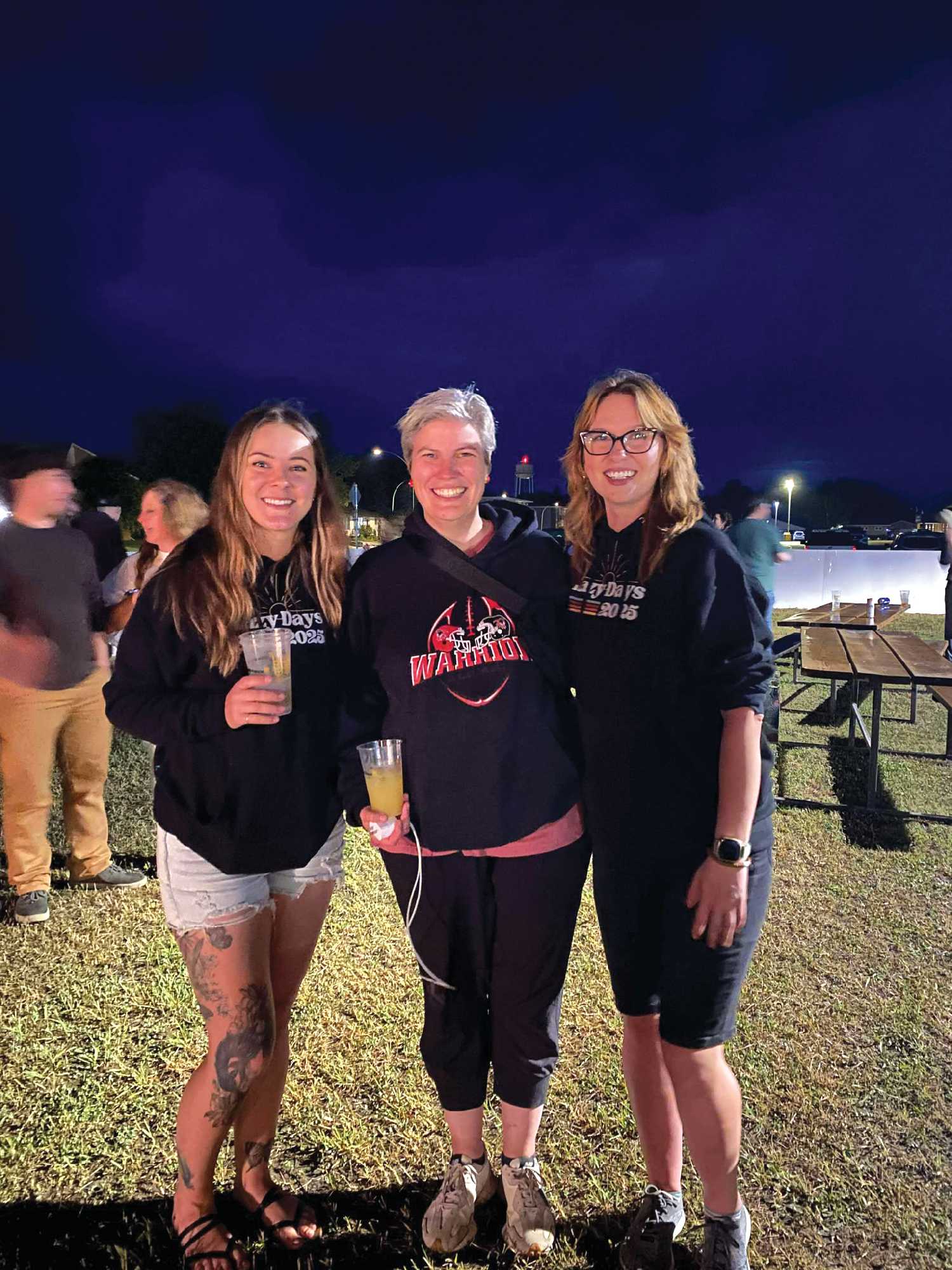 Left to right: Hayley, Jen, and Jade at Hazy Days 2025.